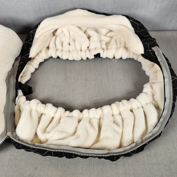 Yoofoos Baby Car Seat Cover Winter Black Canopy Protects Infant from Cold Wind - Picture 4 of 9